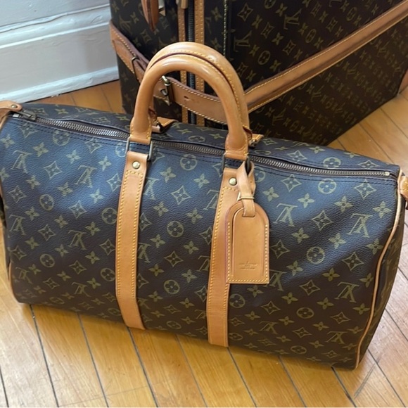 Louis Vuitton Handbags - LOUIS VUITTON AUTHENTIC VINTAGE BROWN MONOGRAM BOSTON 45 KEEP ALL DUFFLE  BAG
